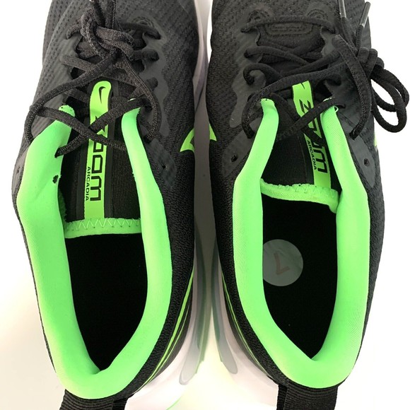 Nike Air Zoom Arcadia Low-Top Running Shoes Black/Green GS CK0715-020 Size 7Y - Picture 8 of 8